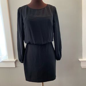 Banana Republic layered black dress in size 2P